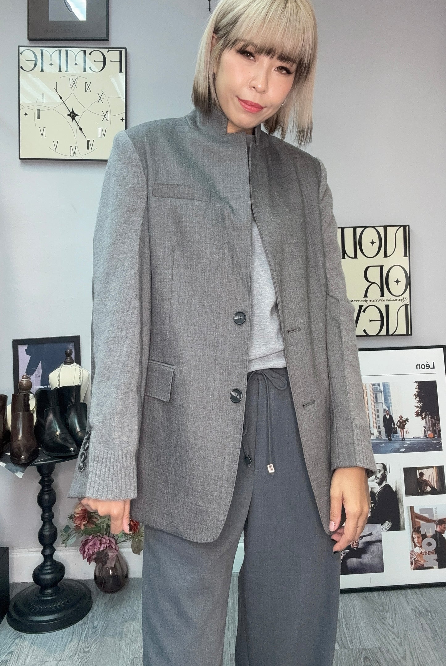 Fine wool fit size blazer