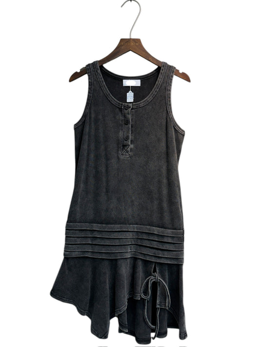 Washing rib long tank top #00502
