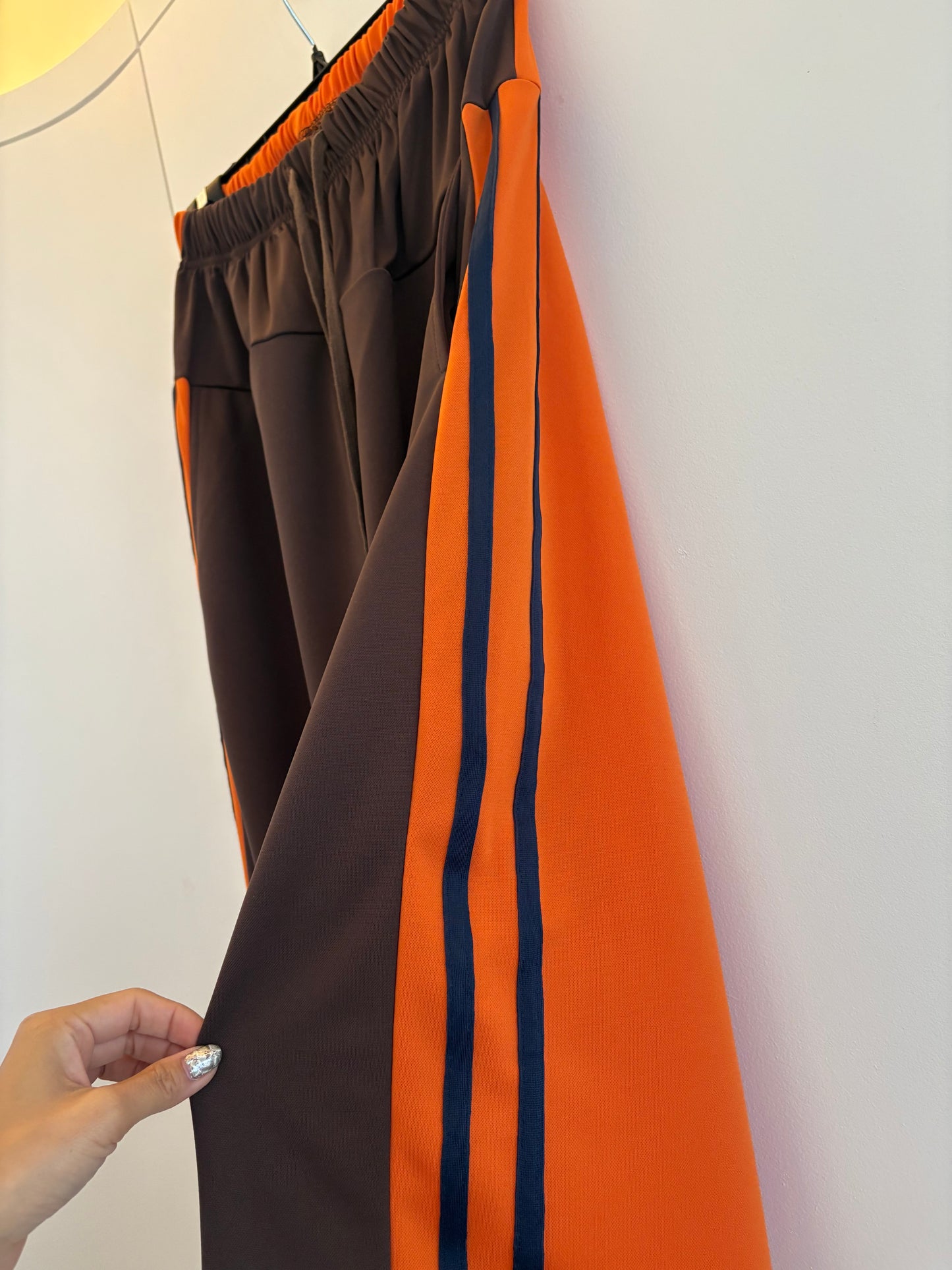 Two tone polyester pants #00801