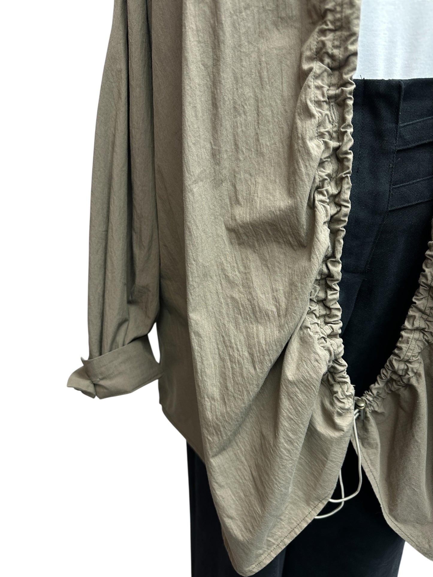 Rope front long shirt