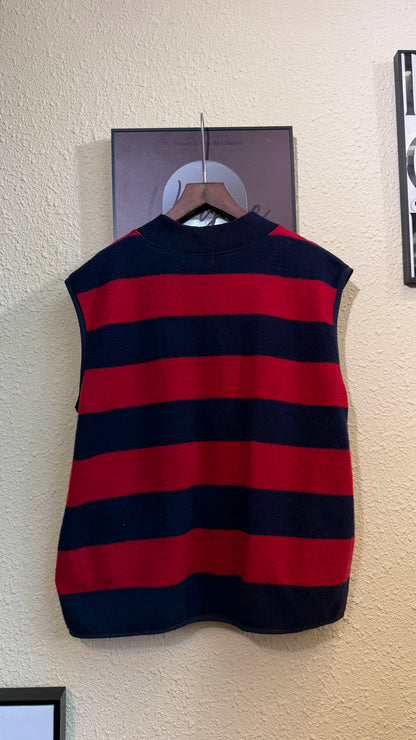 Striped blush cloth vest outer #01000