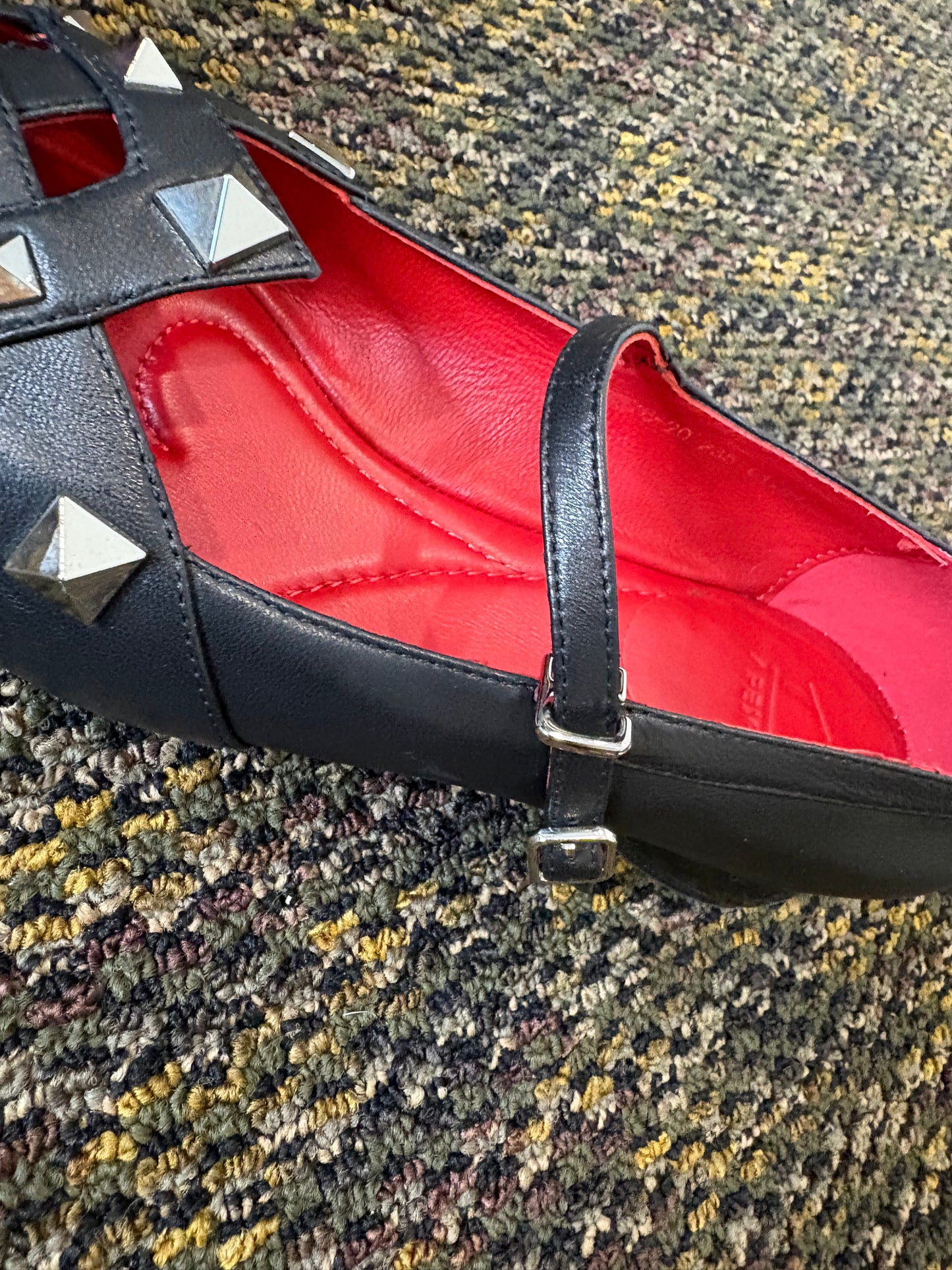 Calfskin Rockstud mary Janes