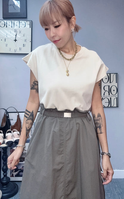 (-30%) 2-Tone X Belt dress