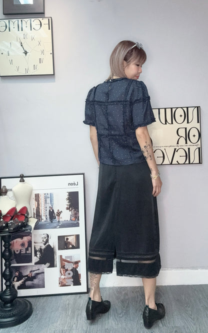 Ruffle dot blouse #00578