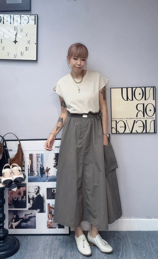 (-30%) 2-Tone X Belt dress