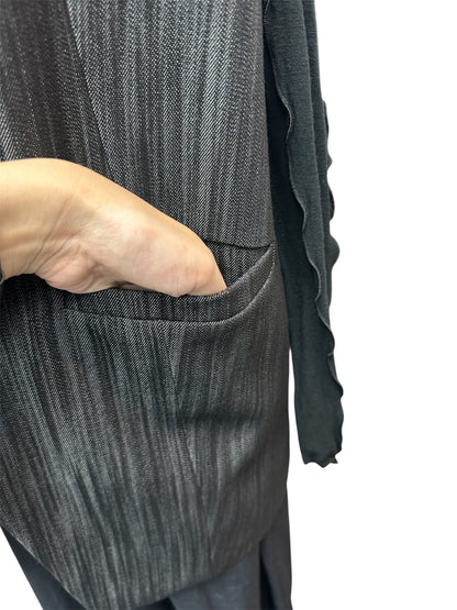 Parallel line vest blazer