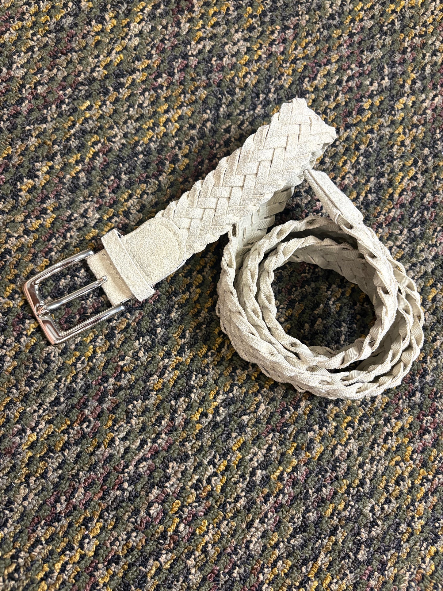 Suede weaved belt