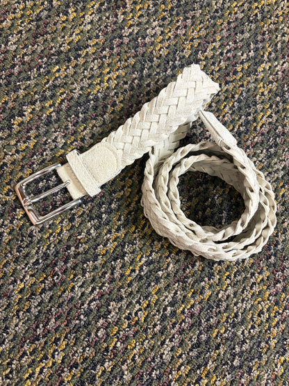 Suede weaved belt