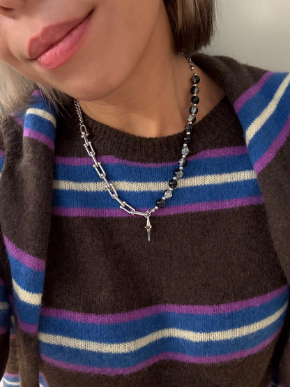 Crystal X Star pendant necklace