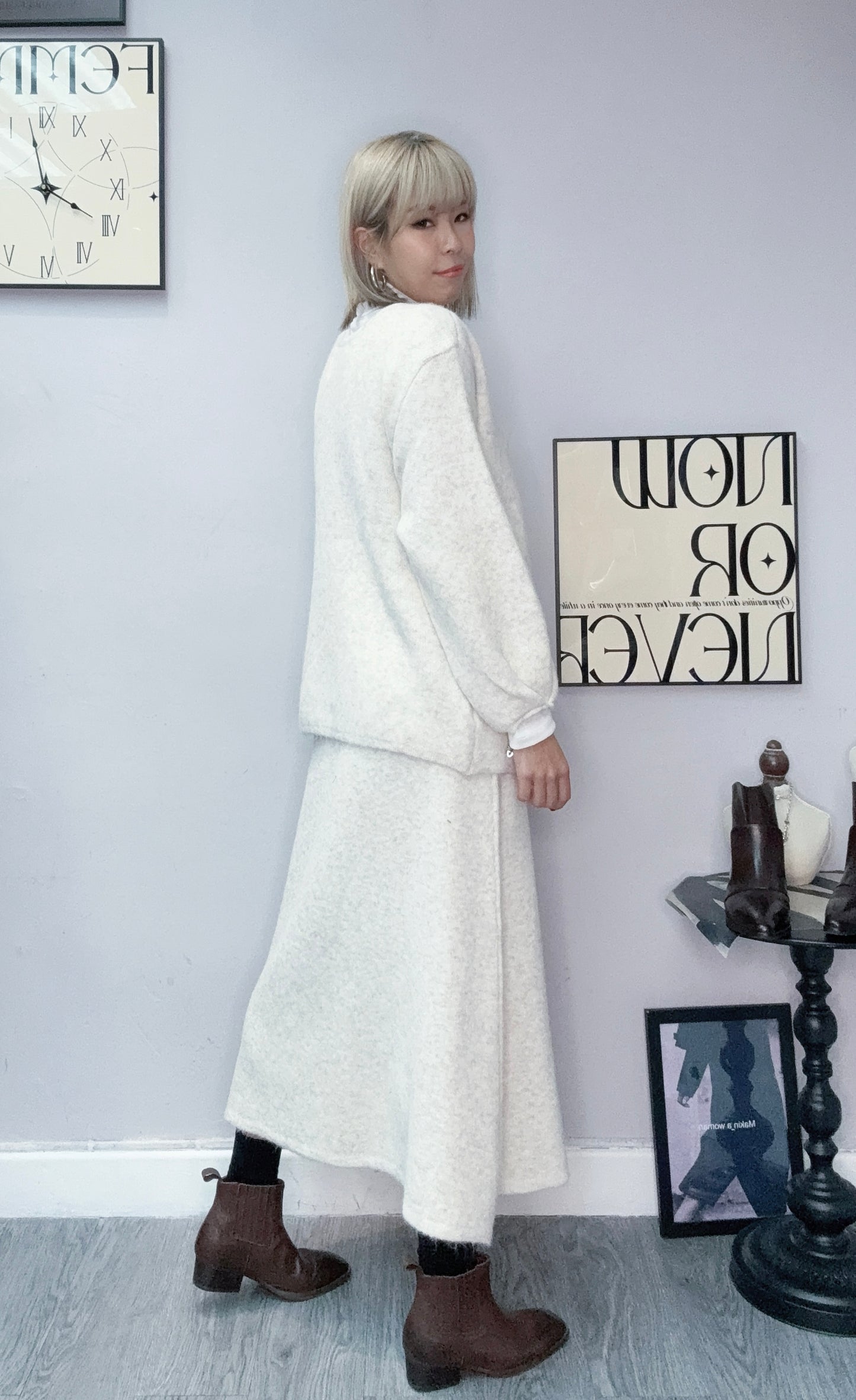 Wool X linen set #00141 (made in Italy)