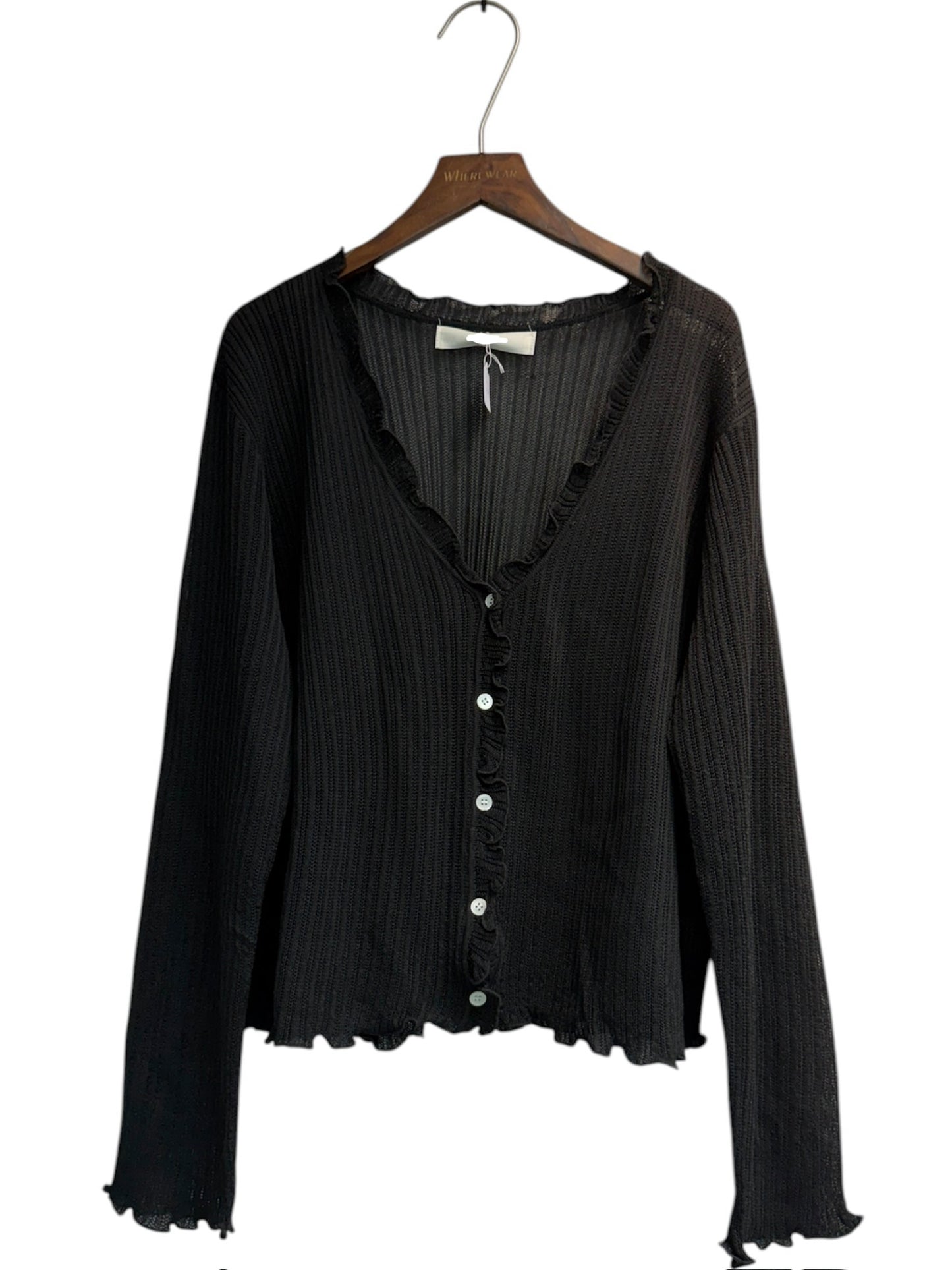 Big v neck knit cardigan #00503