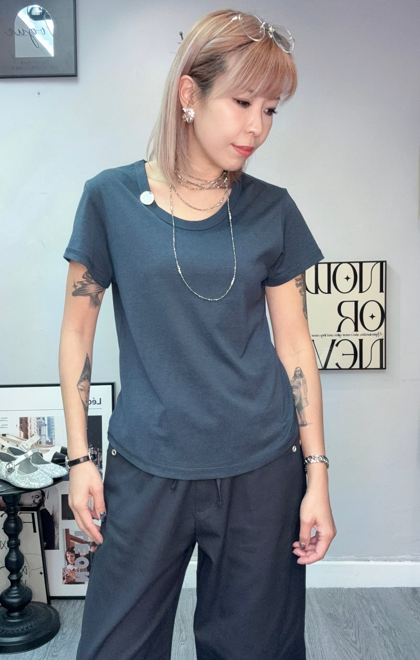 👍🏼Silver tag tee #00715