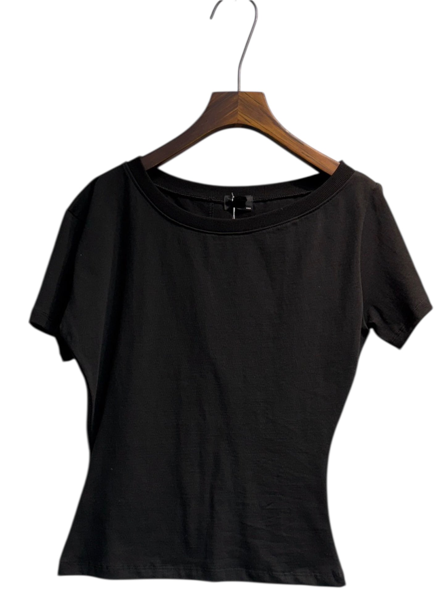 Big collar/One shoulder tee #00383
