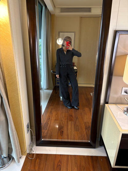 Side zip pocket pants