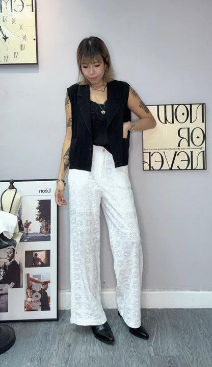 Pleated vest outer #00501