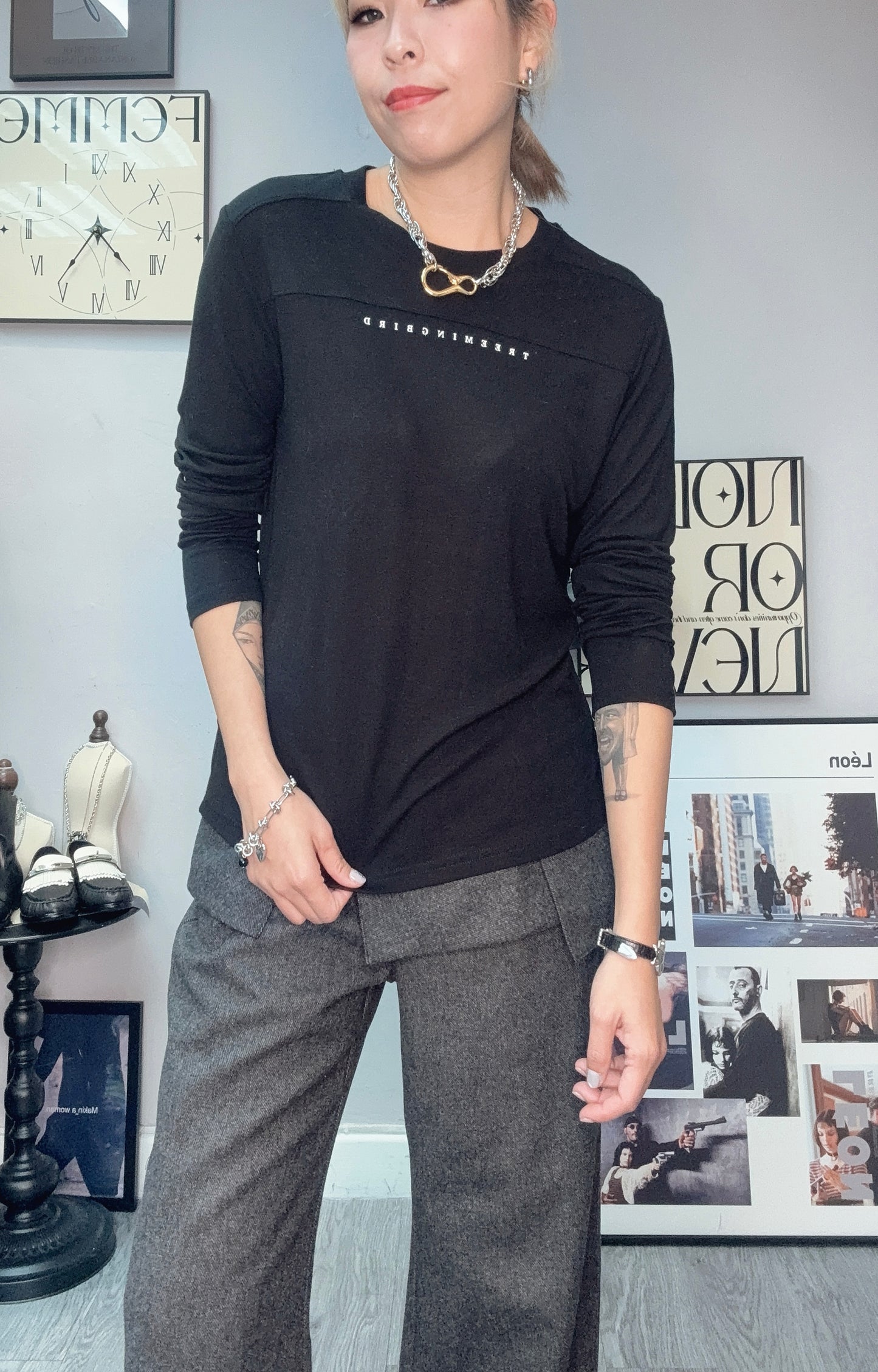Softy wool Words long sleeves tee #00183