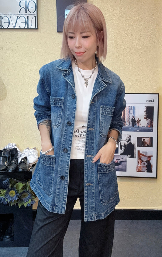 4-pockets denim outer #00909