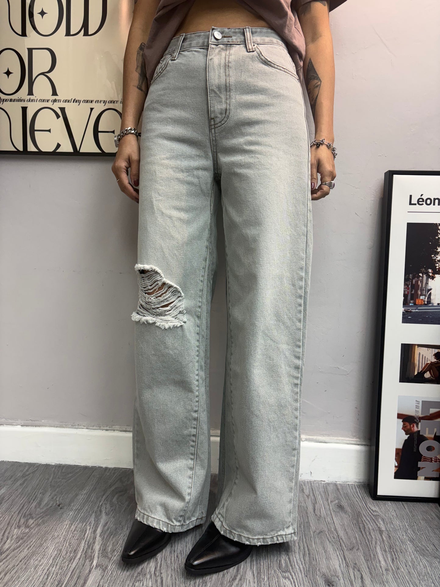Torn washing jeans #00424