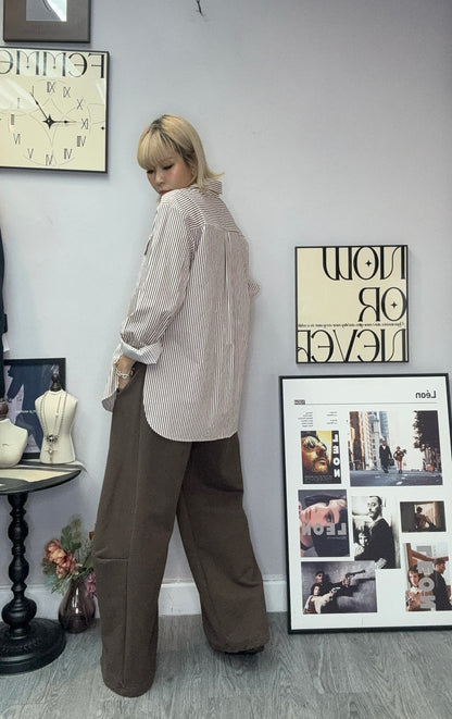 Two pocket midi length shirt