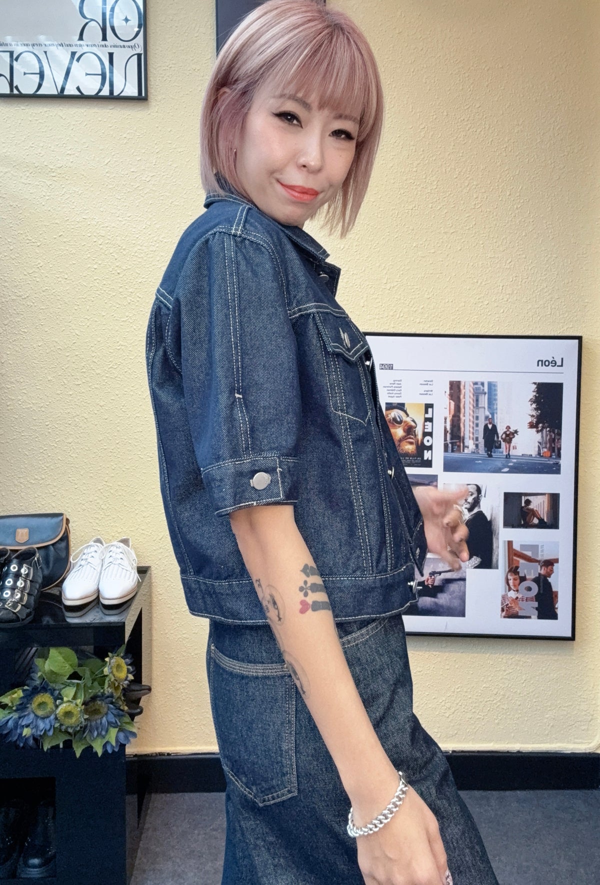 Denim short outer #00895
