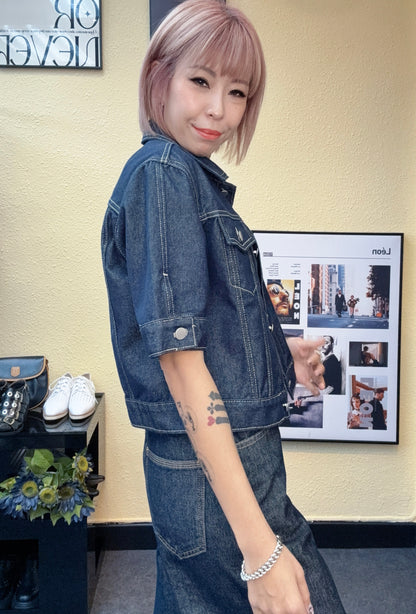 Denim short outer #00895