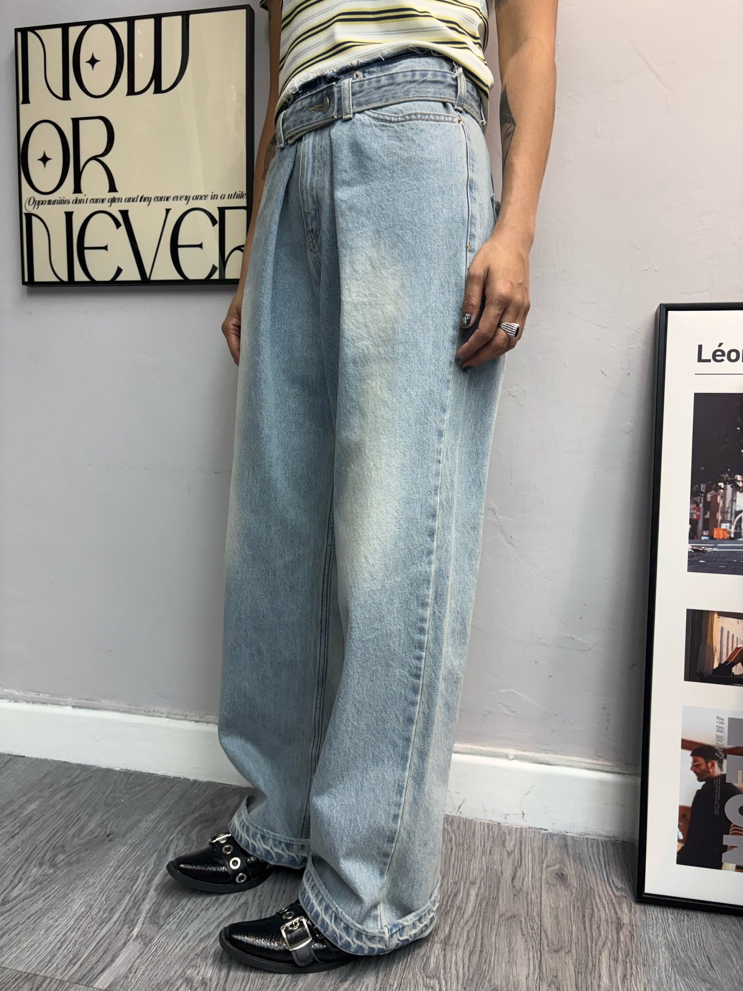 Wide waist jeans #00422