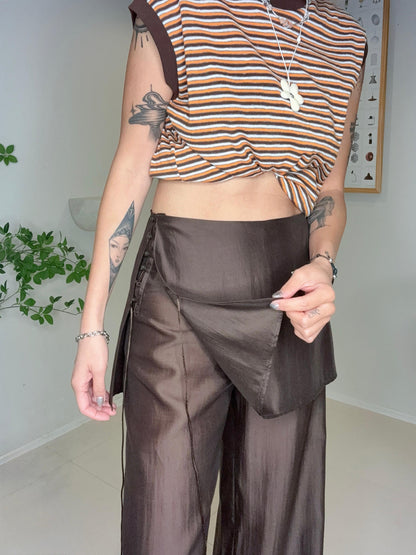 Two in one silky pants #00705