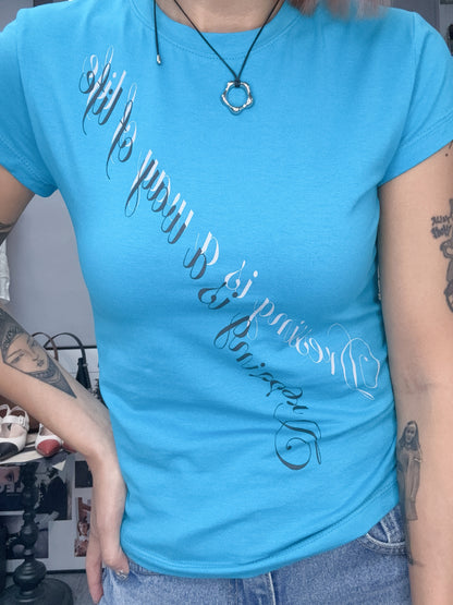 (-30%)Words slim tee #00786