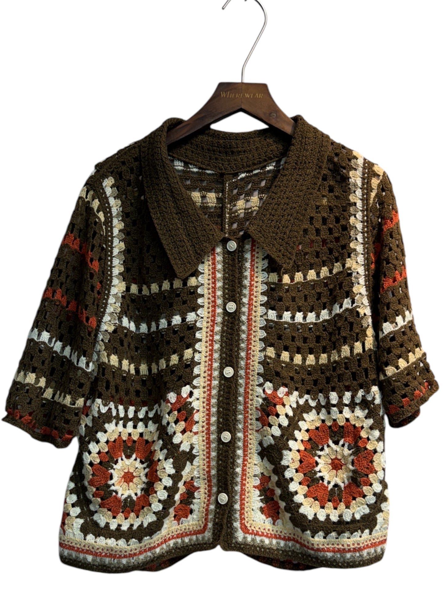Woven pattern knit outer #00584