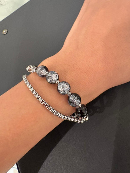 Crystal bean bracelet