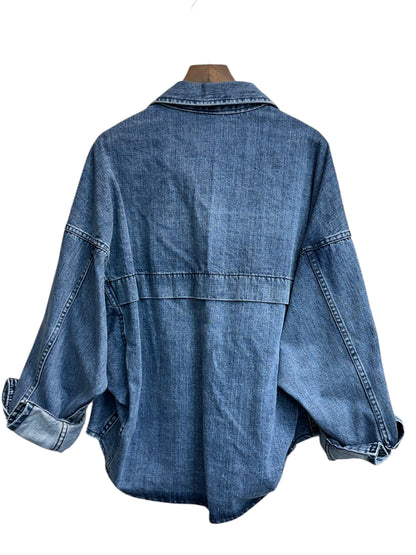 (-30% off)Batwing sleeve denim jacket