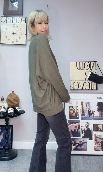 V neck loose knit #00230