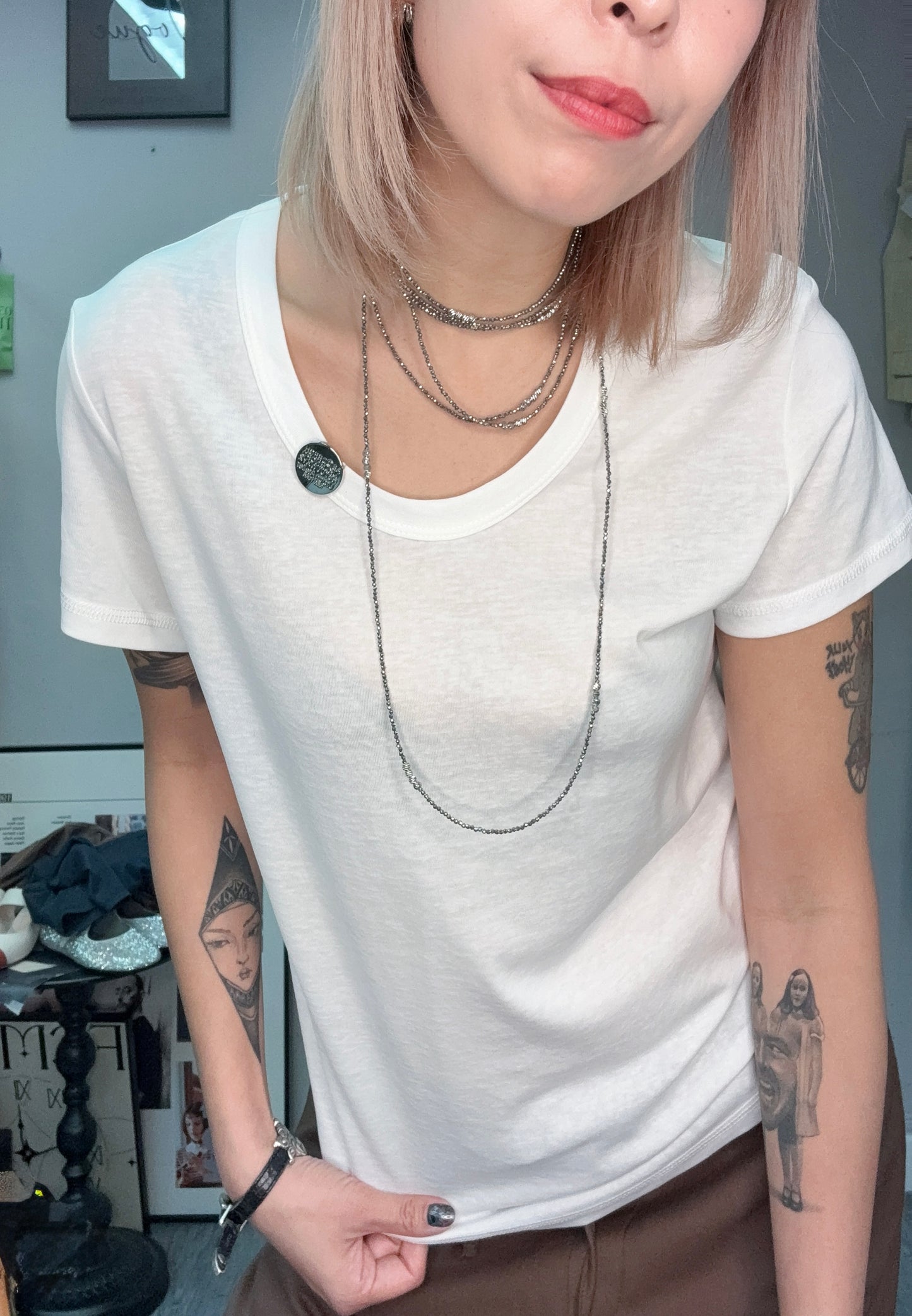 👍🏼Silver tag tee #00715