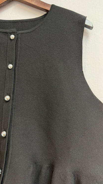 (-30%)Silver buttons plain knitted