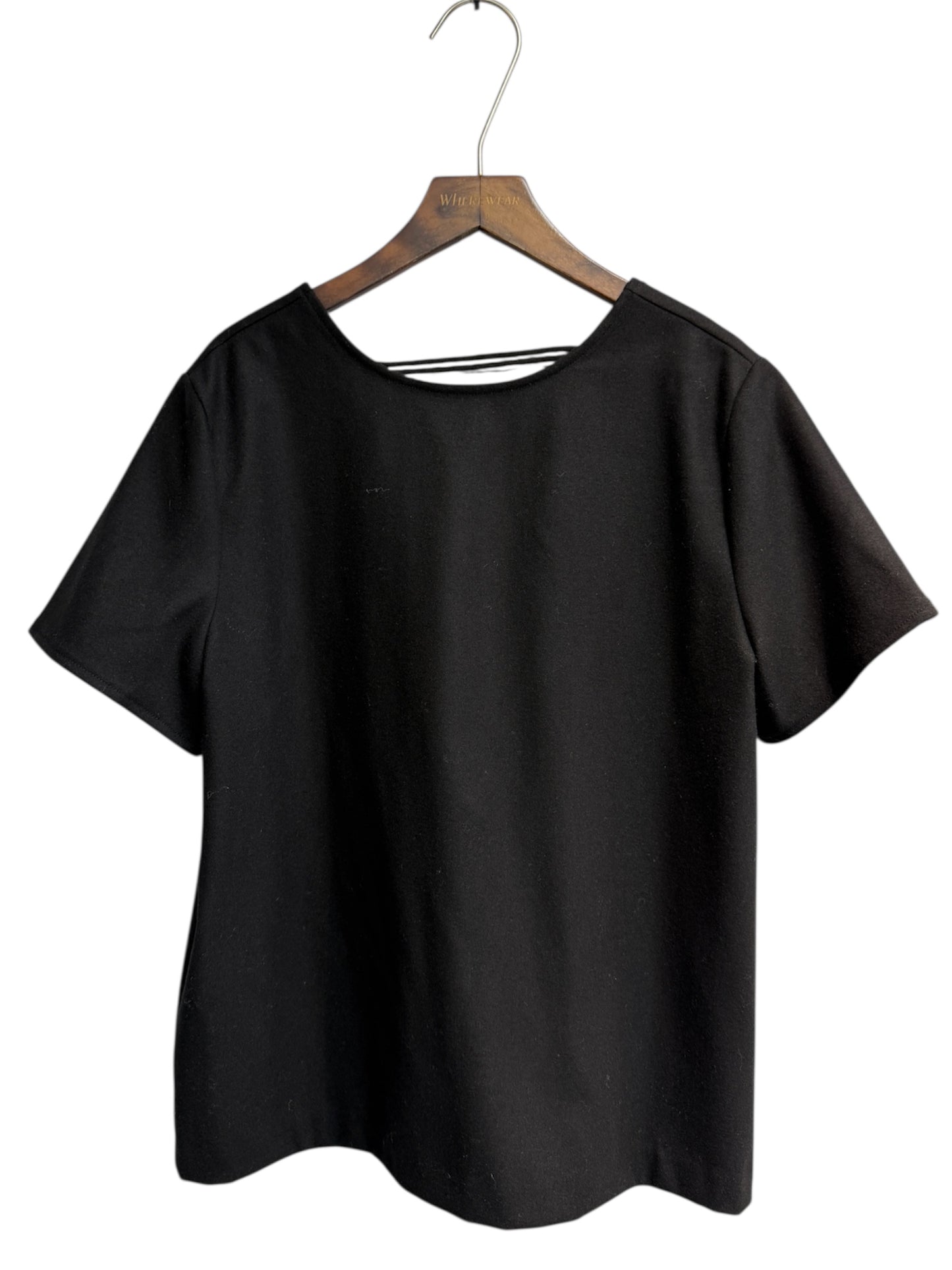 Back V short sleeves top #00057