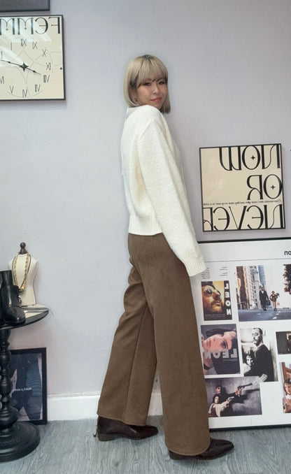 Stand collar short knit cardigan #00044