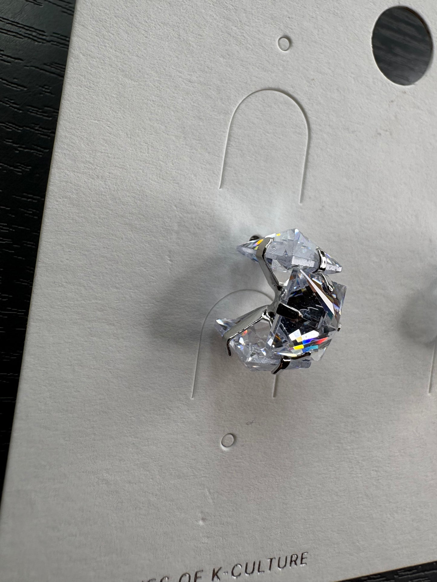 Square shaped hoop earrings