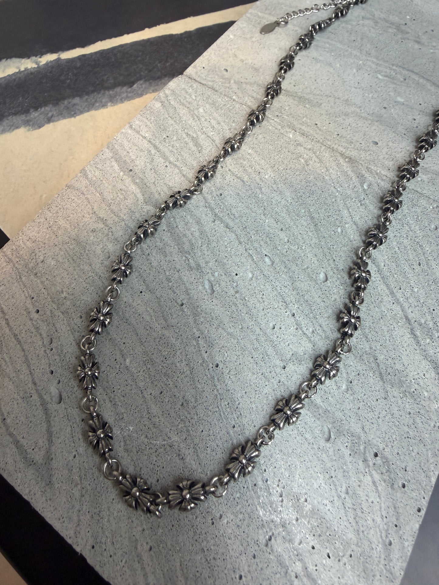 Mini fligree cross necklace