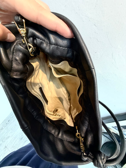 Lambskin drawstring bag