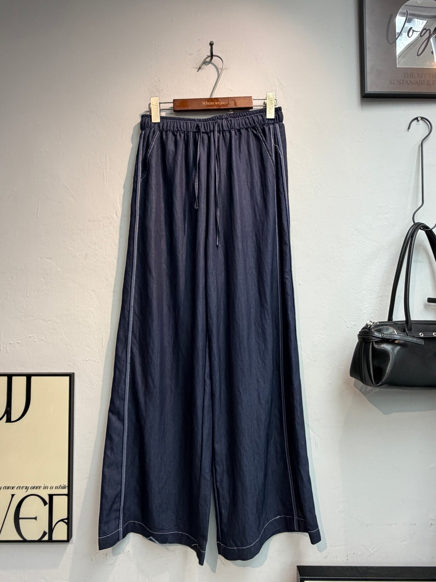 (Promotion-20%)Full elastic line pants #00661