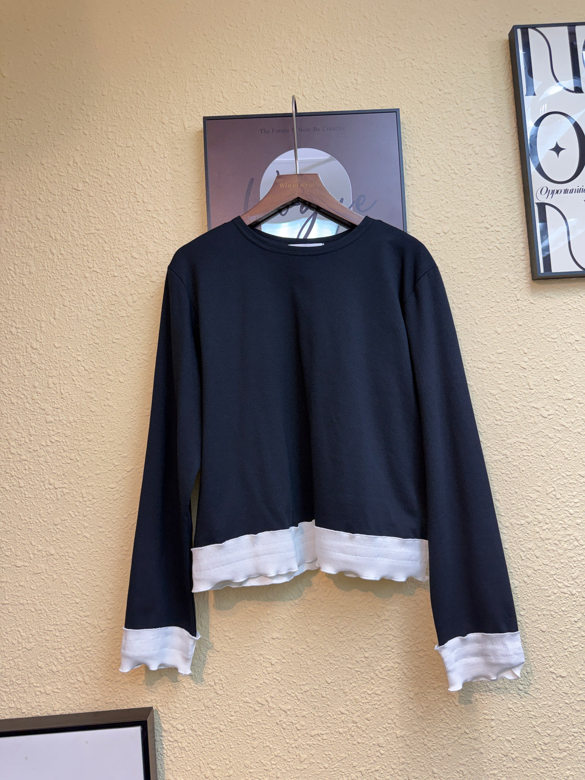 Ruffle hem tee #00868