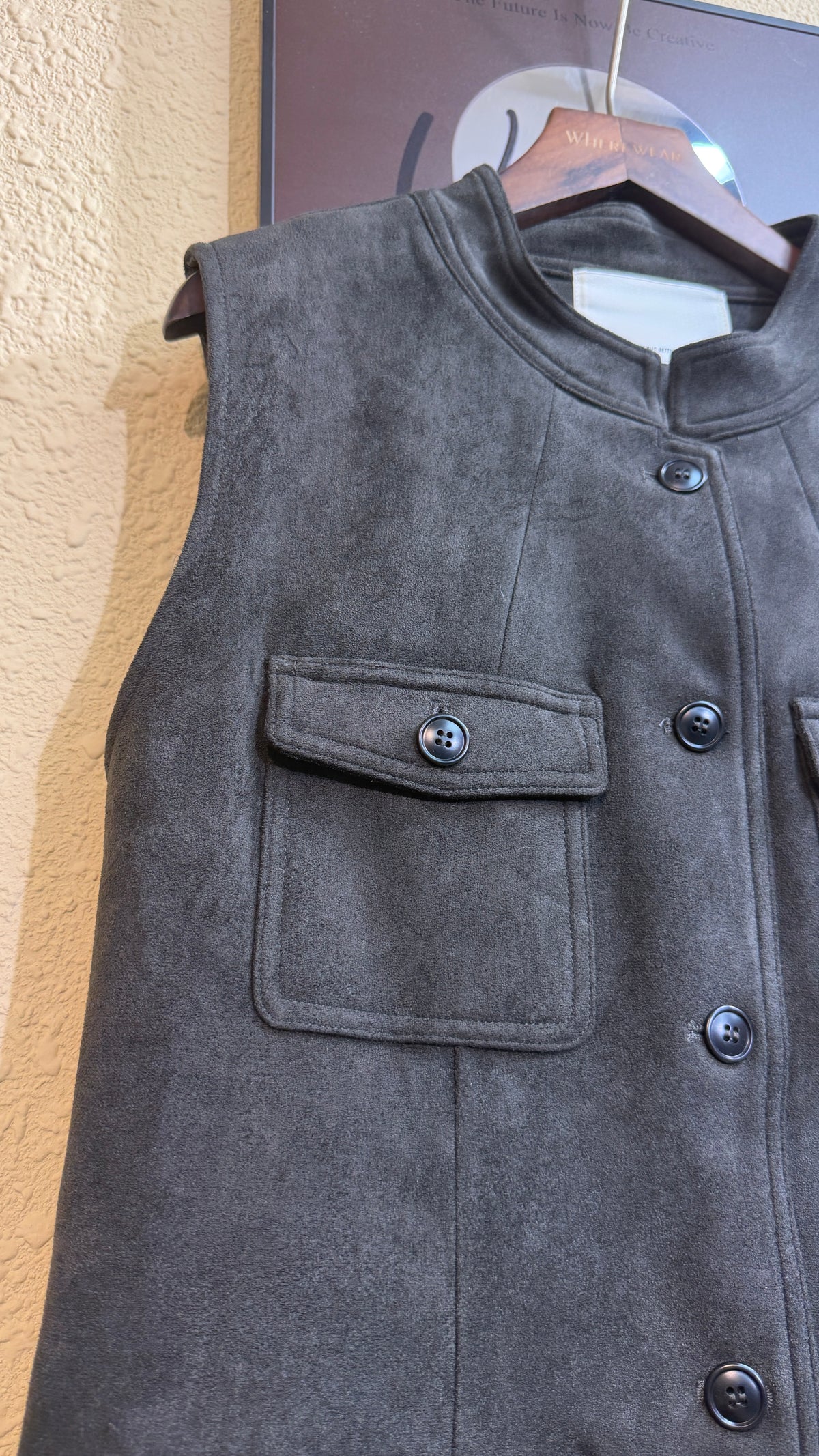 Suede vest outer #00945
