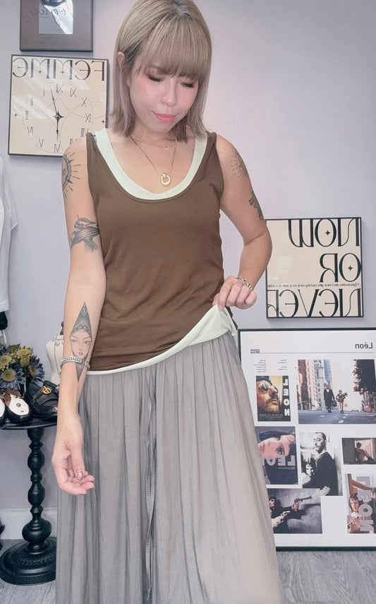 Fake 2-Piece Vest