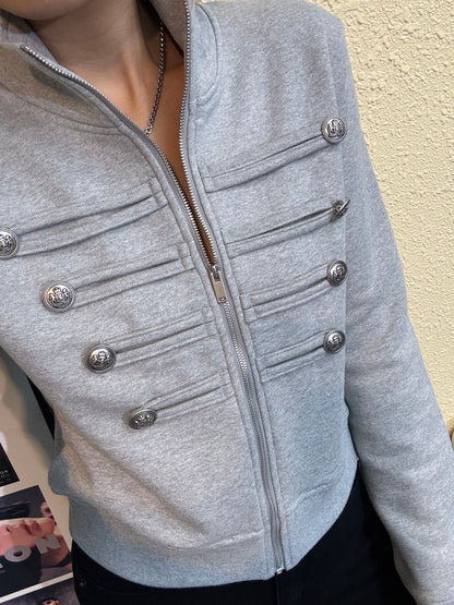 Silver buttons cotton outer #00935