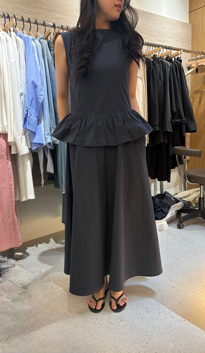 Back tie ruffles waist one piece #00520