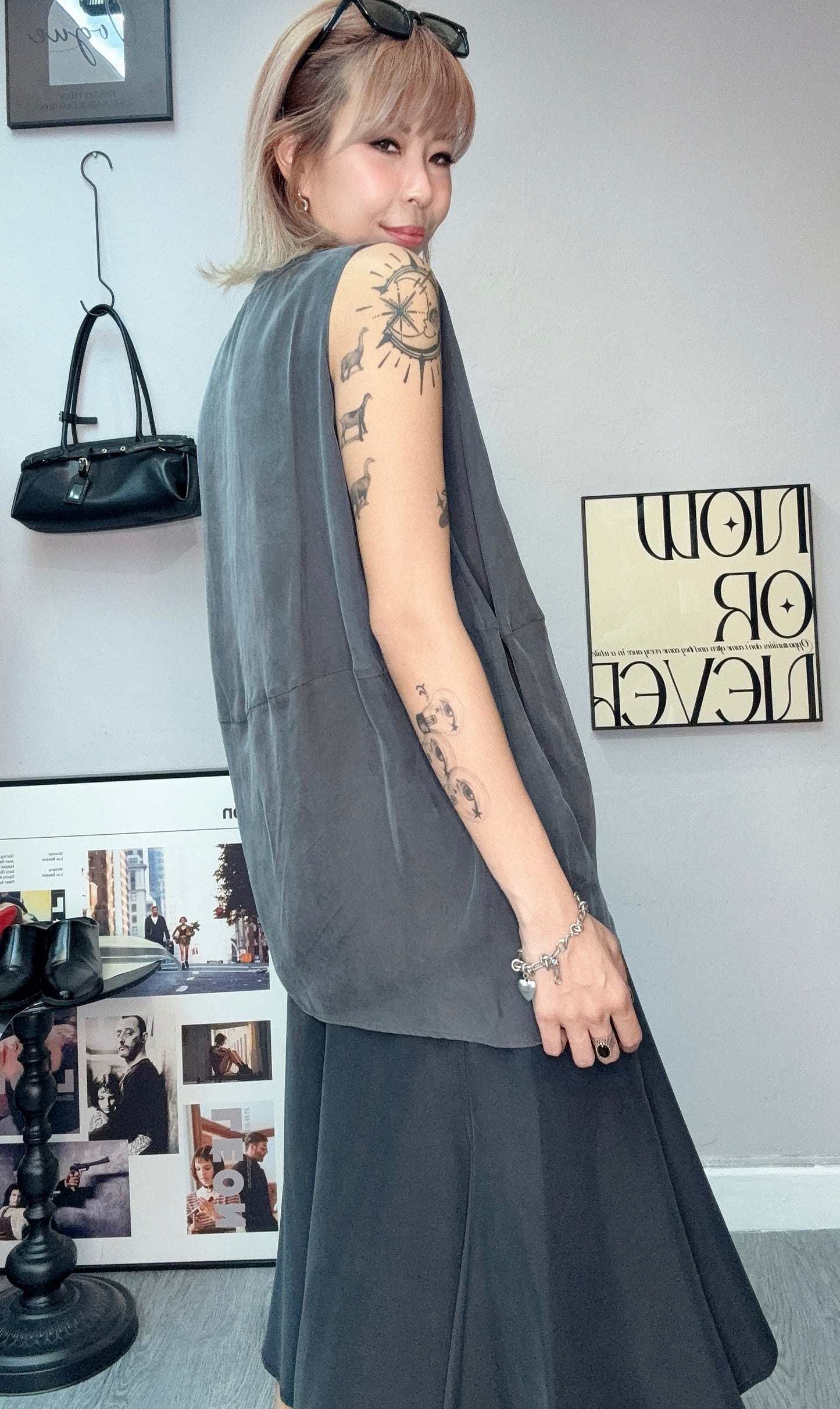 Plain silky tank #00634