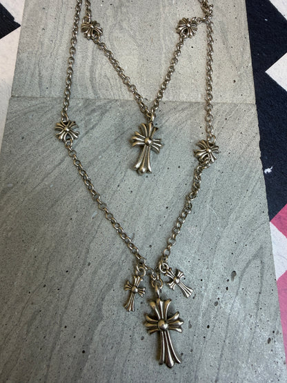 Double layered gothic oxidized necklace #ass013