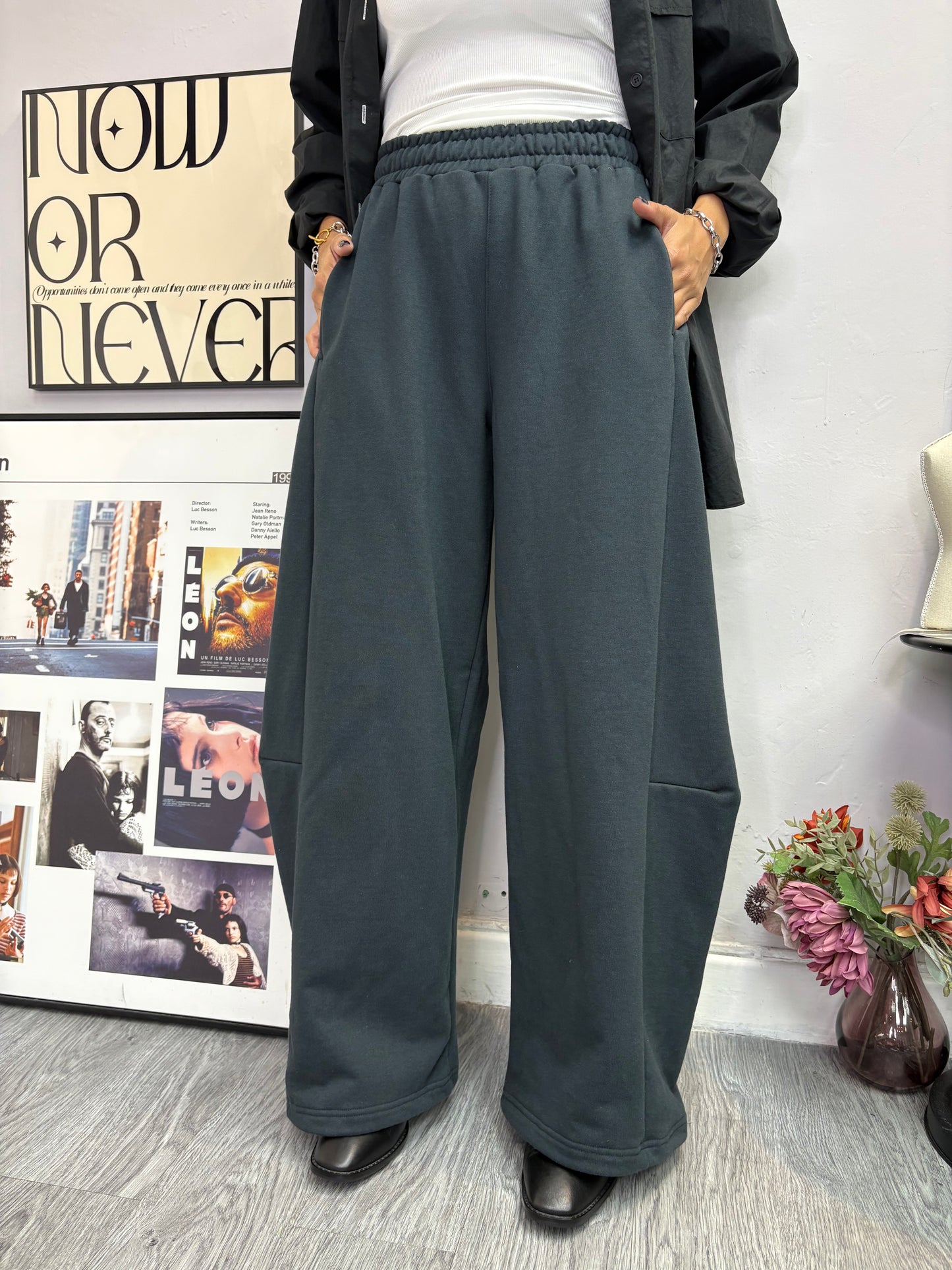 3D washing cotton pants