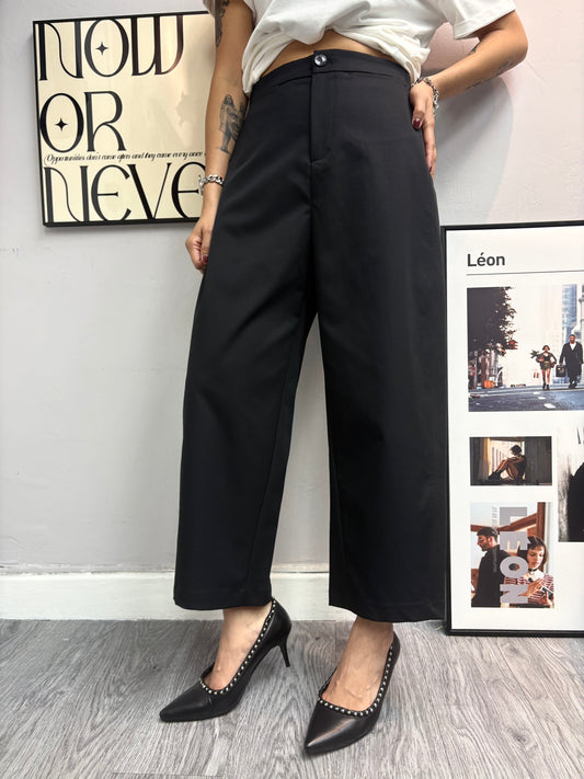 Half elastic pants #00466