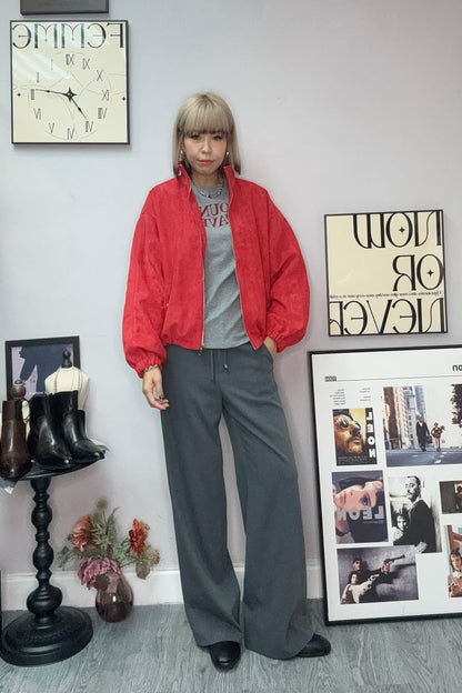 Leopard skin zip bomber